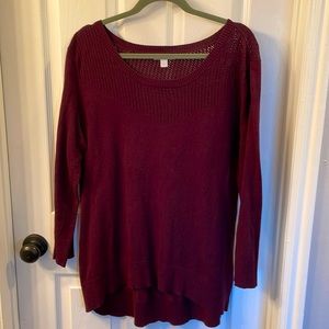 Wine detailed sweater